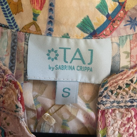 Taj by Sabrina Crippa Women's Long Sleeve Mini Dress Multicolor Size Small Beach - Picture 14 of 14